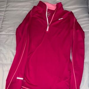 Nike Dri-Fit 1/2 Zip Running Top Pink